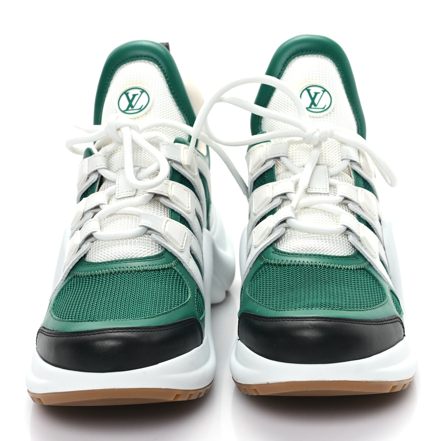 Calfskin Technical Nylon LV Archlight Sneakers 7 Green