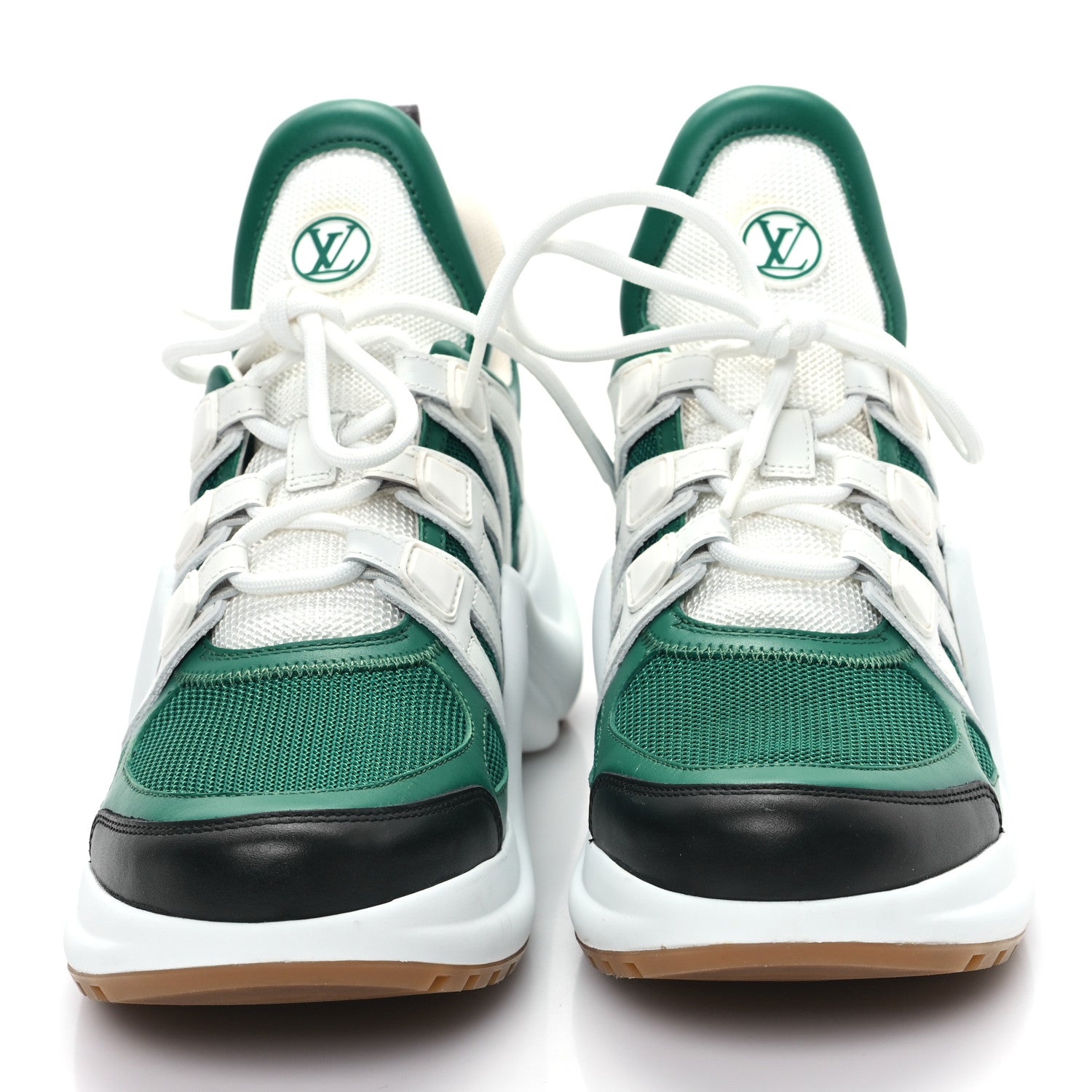 Louis Vuitton Calfskin Technical Nylon LV Archlight Sneakers 7 Green 2 of 9