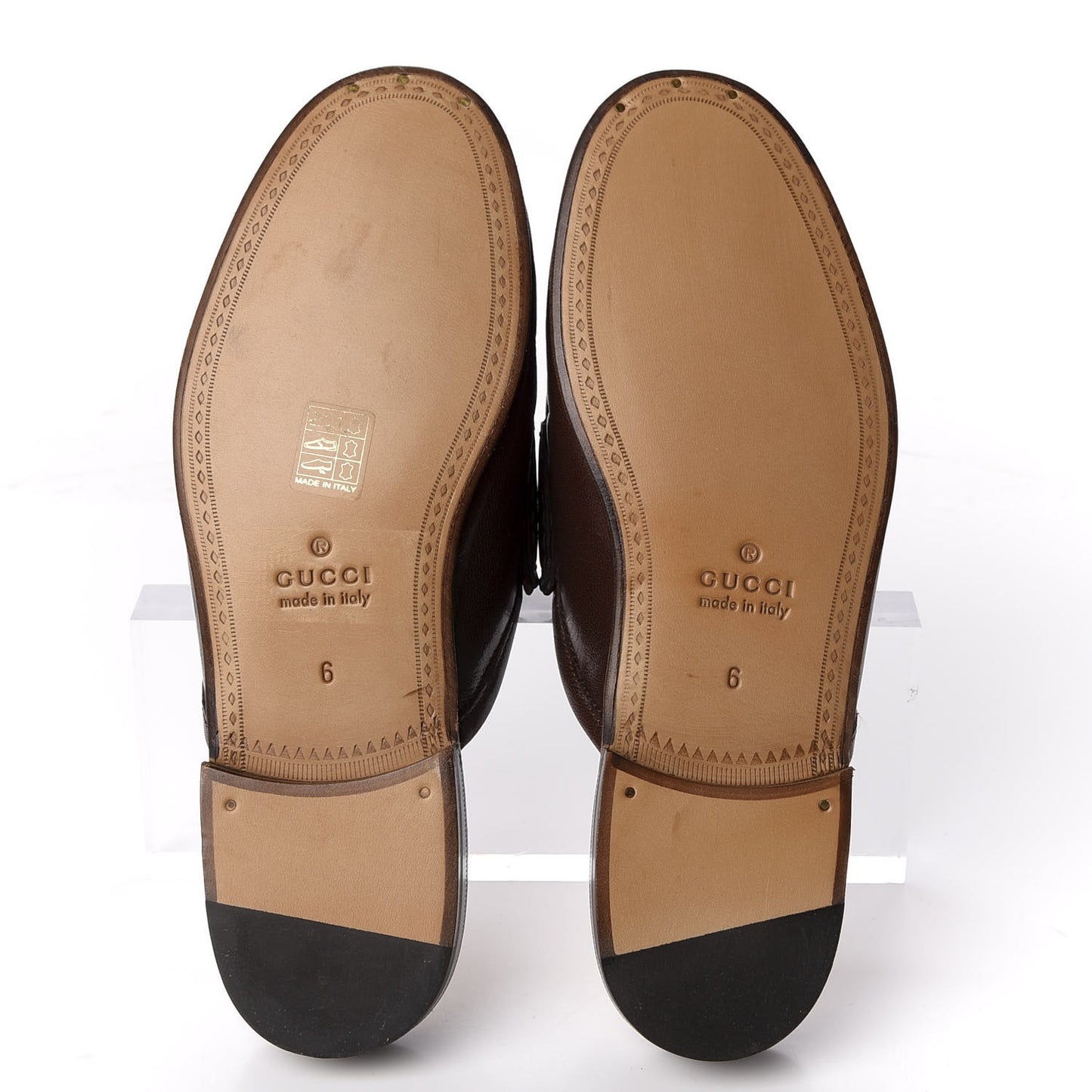 Goatskin Mens Horsebit Slippers 6 Light Brown