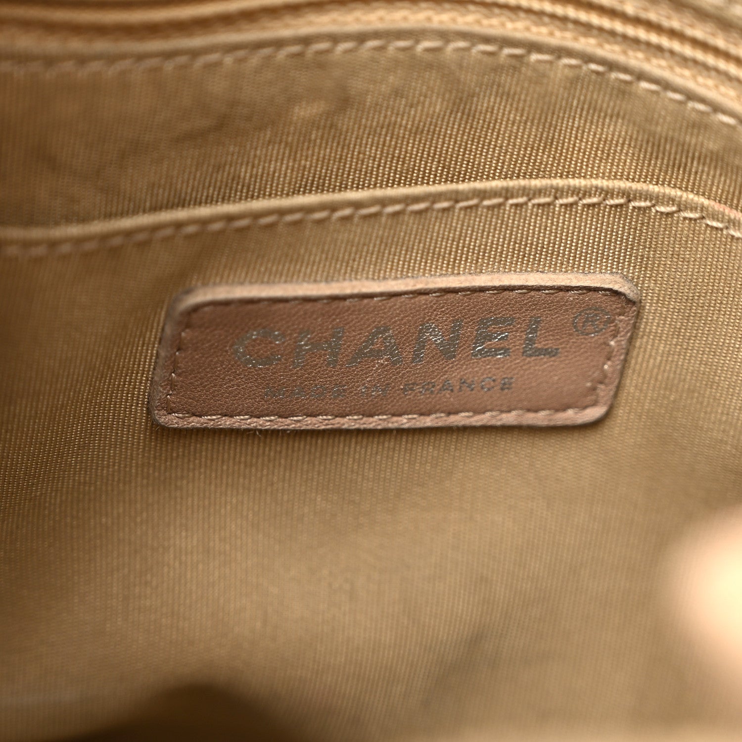 Chanel Lambskin Quilted Small CC Chain Bucket Drawstring Bag Light Beige 6 of 13