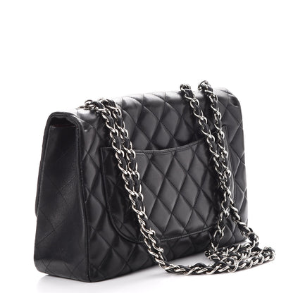 Chanel Lambskin Quilted Jumbo Single Flap Black 4 of 8