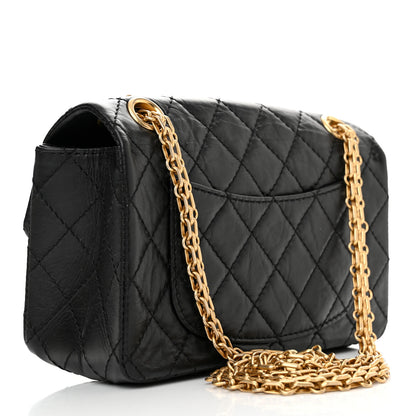Chanel Aged Calfskin Quilted 2.55 Reissue Mini Flap Black 3 of 13