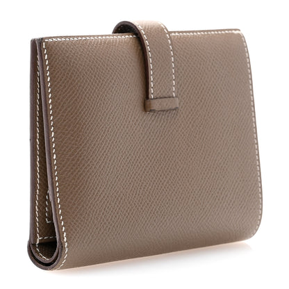 Hermes Epsom Bearn Compact Wallet Etoupe 3 of 12