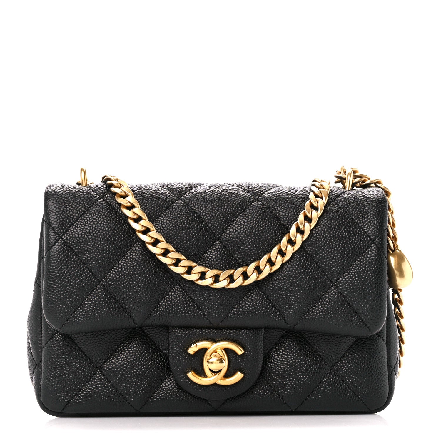 Chanel Caviar Quilted Mini Sweetheart Rectangular Flap Black 1 of 12