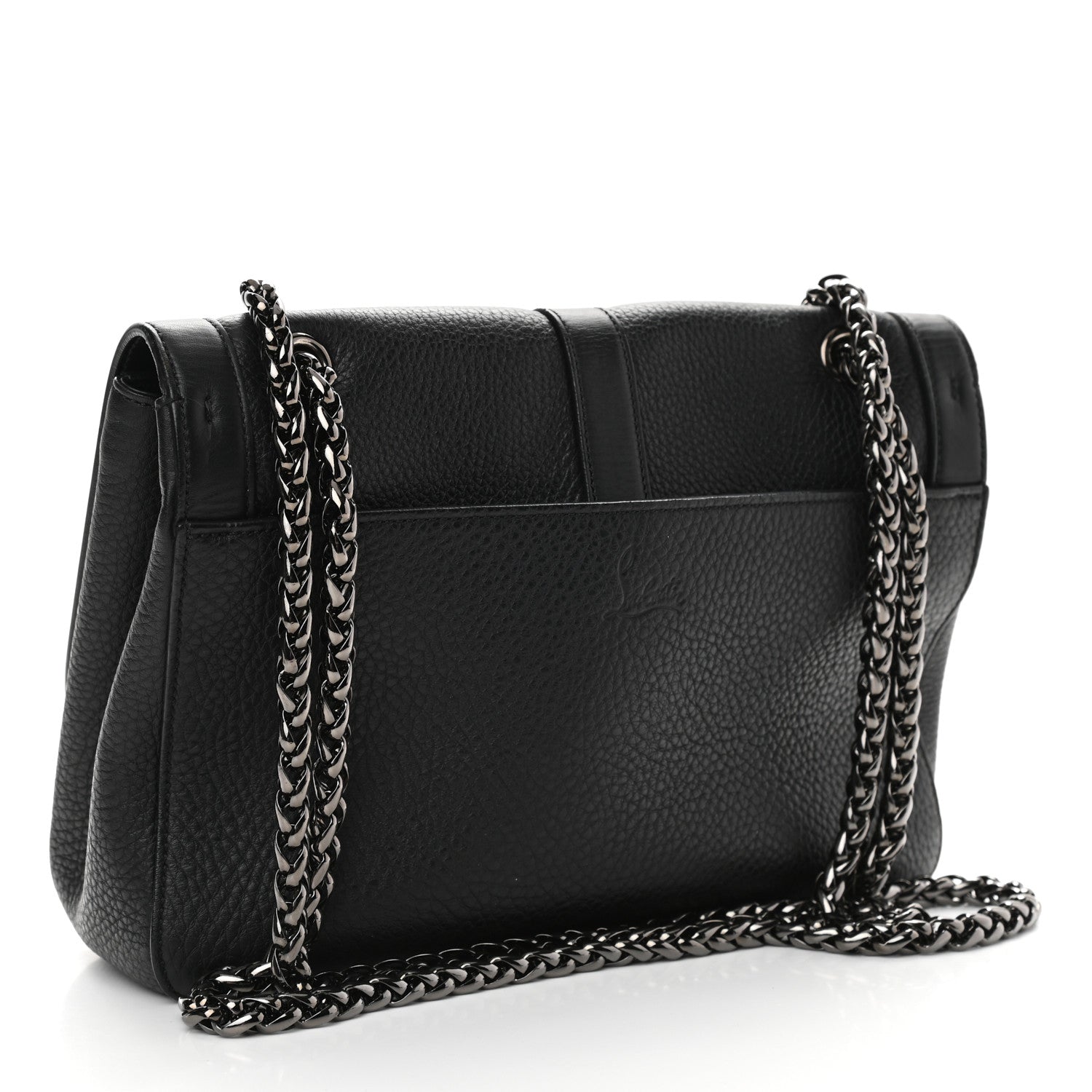 Christian Louboutin Calfskin Small Sweet Charity NV Shoulder Bag Black 3 of 9