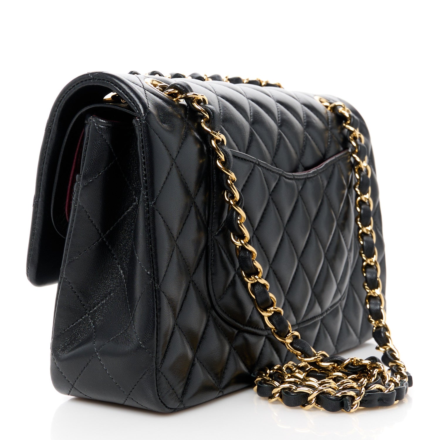 Chanel Lambskin Quilted Medium Double Flap Black 4 of 13