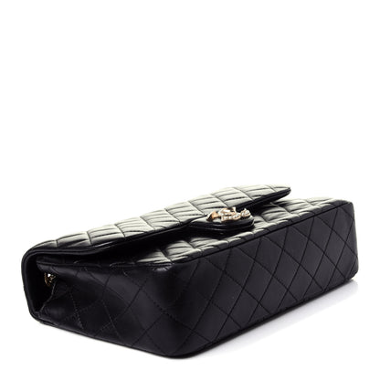Chanel Lambskin Quilted Medium Westminster Pearl Flap Black 4 of 13