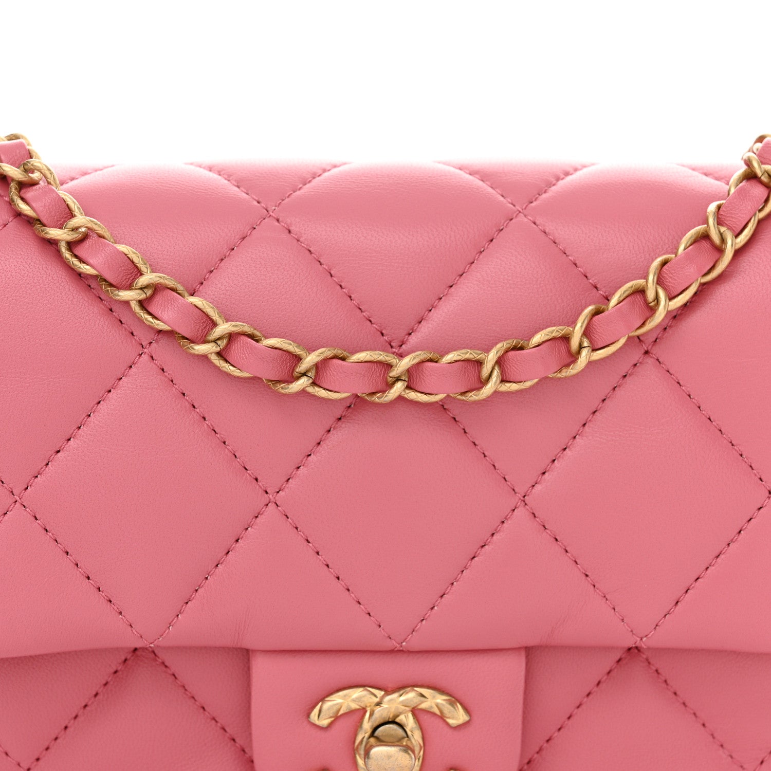 Chanel Lambskin Quilted CC Small Dynasty Flap Pink 8 of 12