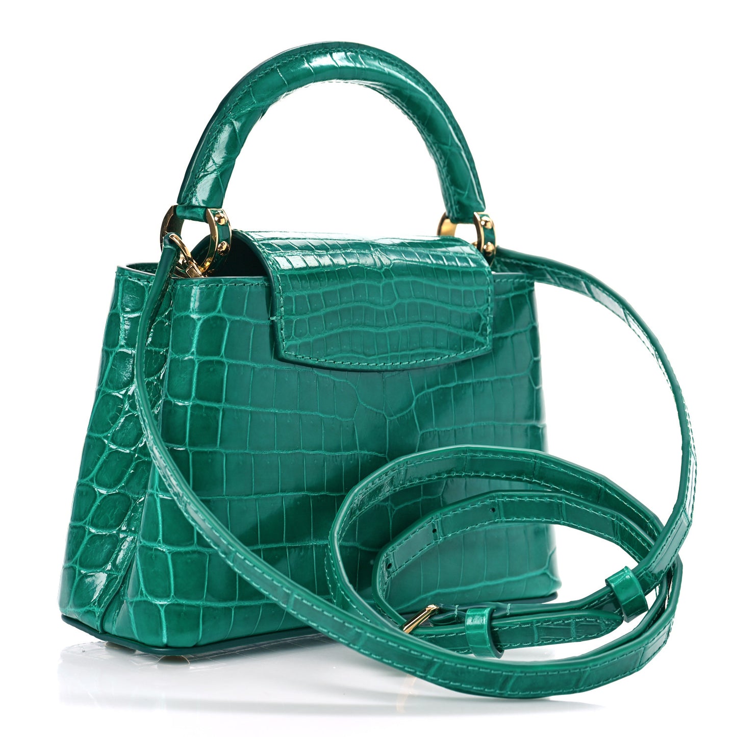 Crocodile Mini Capucines Emeraude