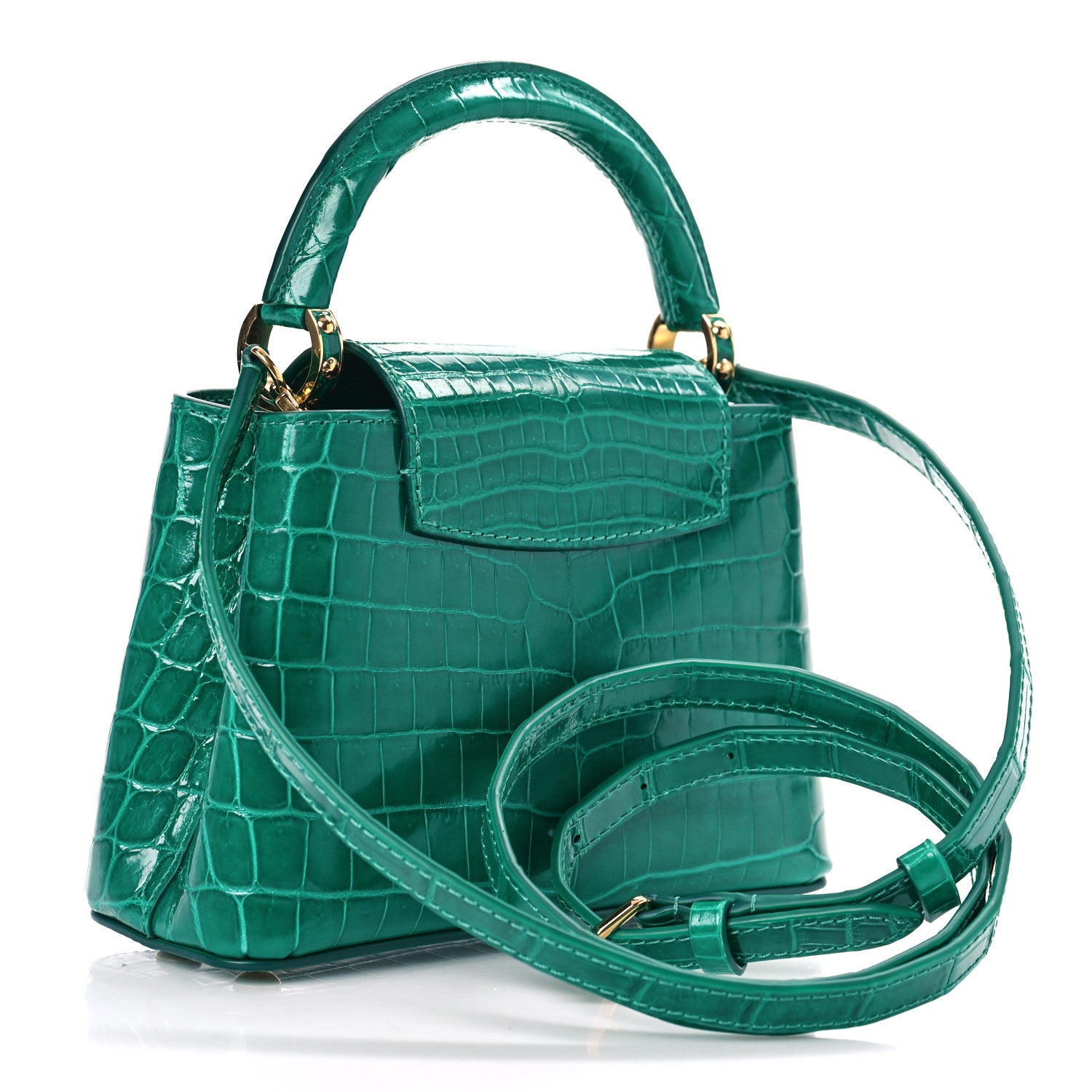 Louis Vuitton Crocodile Mini Capucines Emeraude 3 of 8