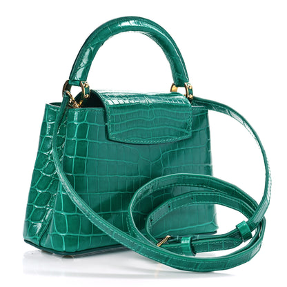 Louis Vuitton Crocodile Mini Capucines Emeraude 3 of 8