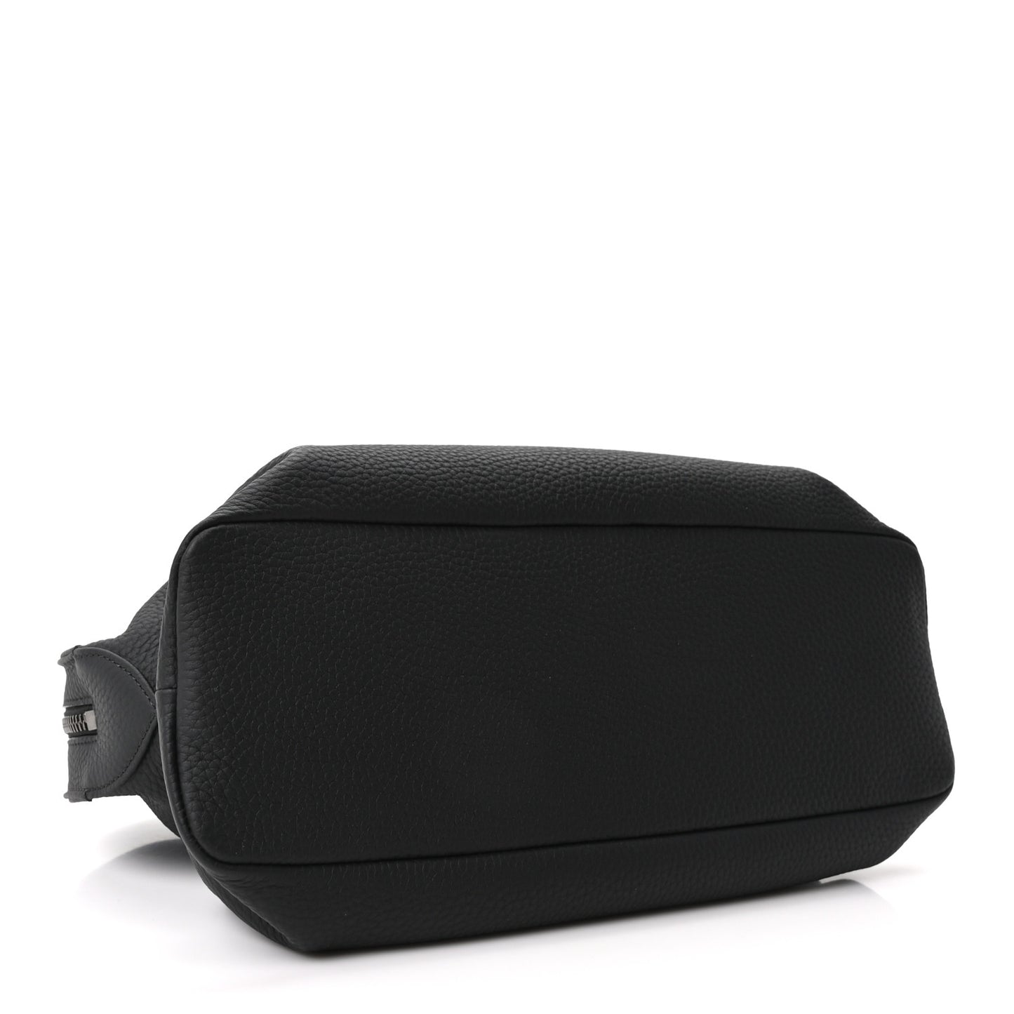 Matte Grained Calfskin Agnes Bag Black