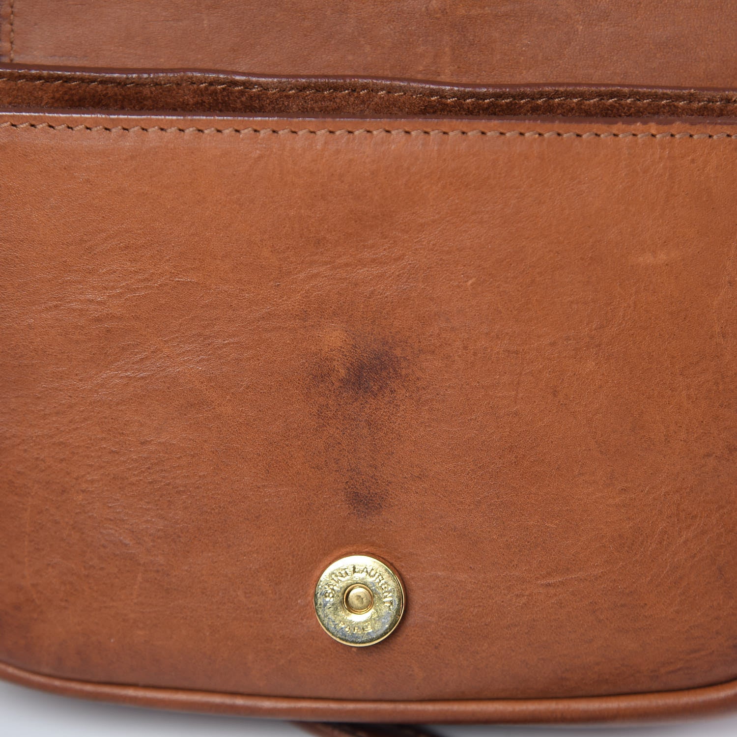 Saint Laurent Calfskin Whipstitch Toy Charlotte Messenger Bag Cognac 10 of 21