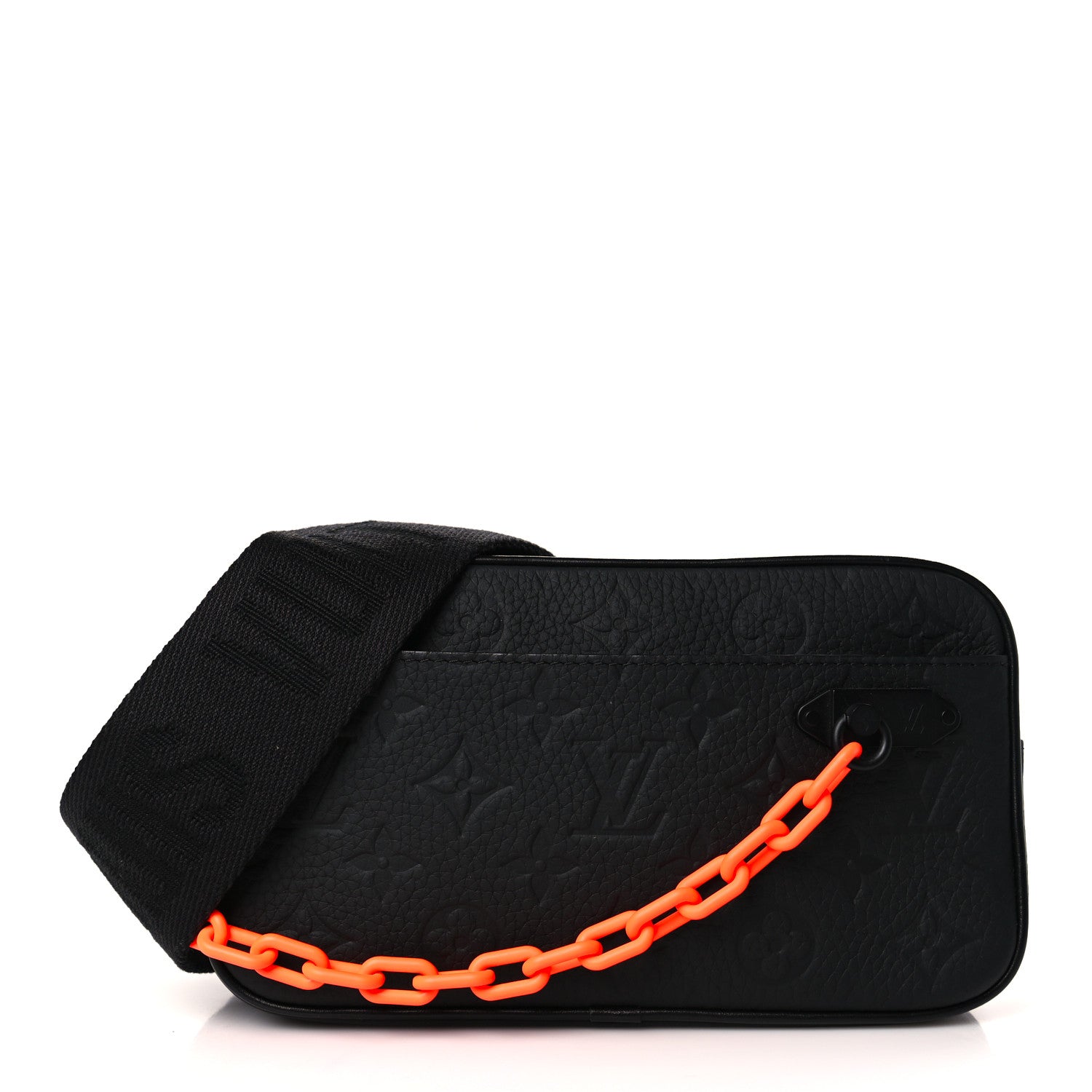 Louis Vuitton Taurillon Monogram Uniformes Solar Ray Soft Pochette Volga Belt Bag Black 1 of 9