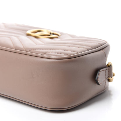 Gucci Calfskin Matelasse Small GG Marmont Chain Shoulder Bag Porcelain Rose 7 of 10