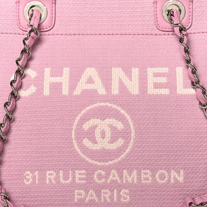 Chanel Mixed Fibers Medium Deauville Tote Dark Pink 8 of 13