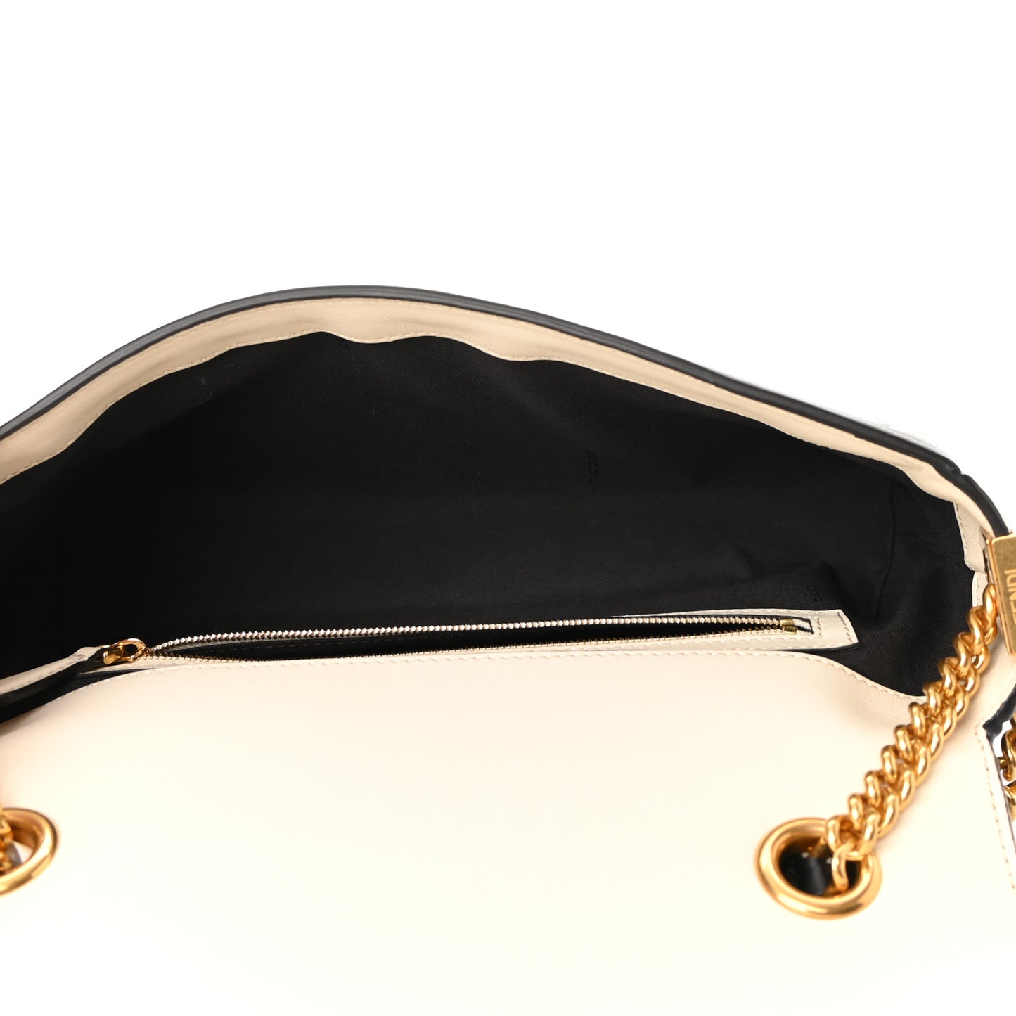 Nappa Apolo Bi-Color Chain Baguette Uovo Black