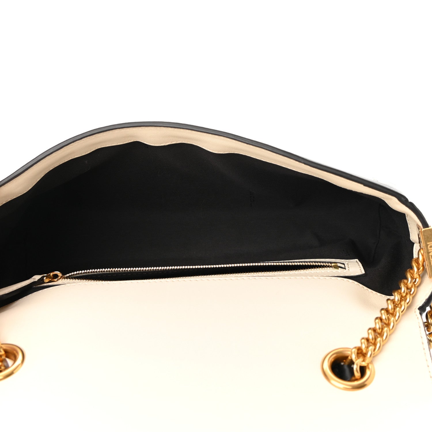Fendi Nappa Apolo Bi-Color Chain Baguette Uovo Black 6 of 10