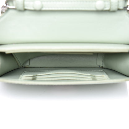 Givenchy Calfskin Bow Cut Chain Wallet Aqua Green 5 of 10
