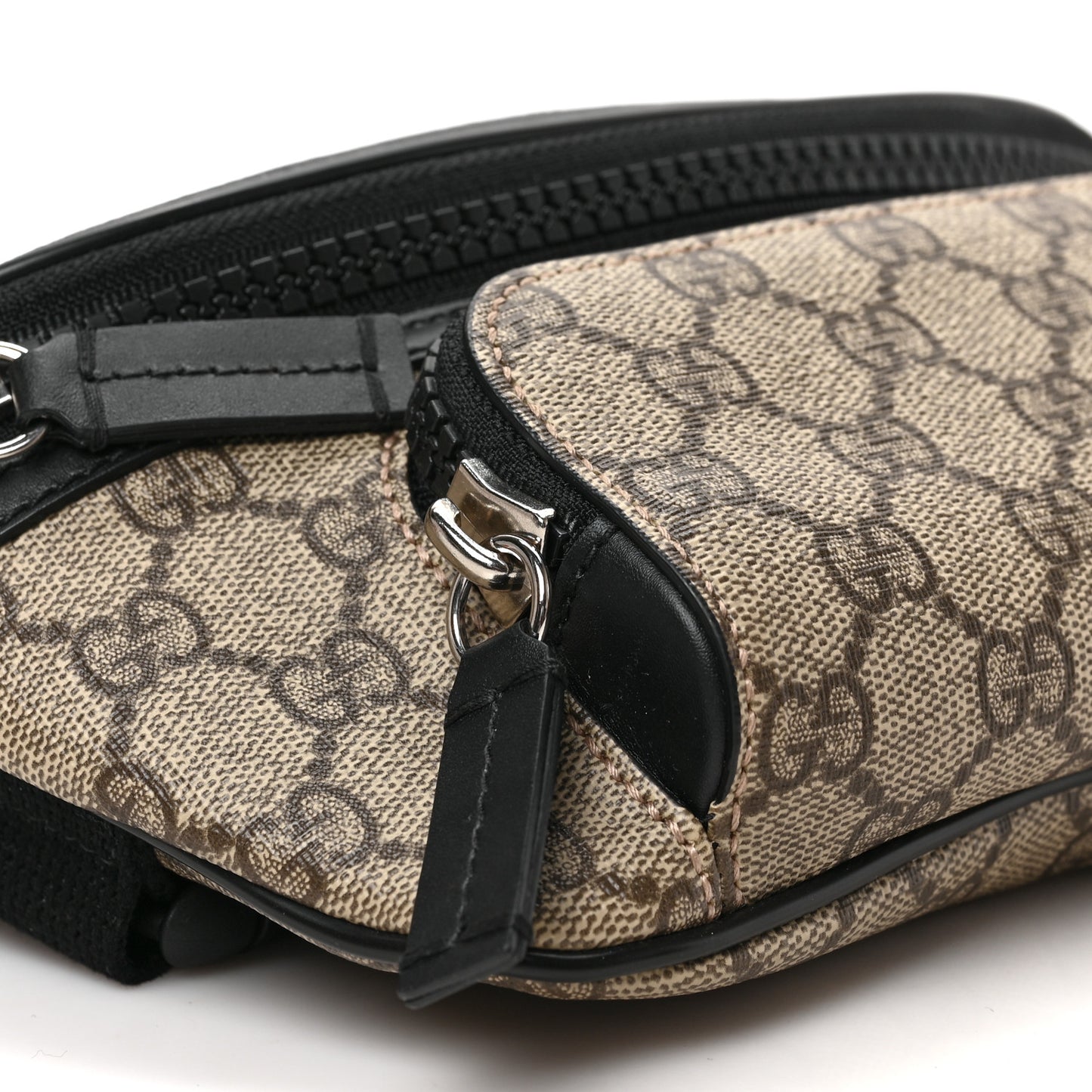 GG Supreme Monogram Belt Bag Black