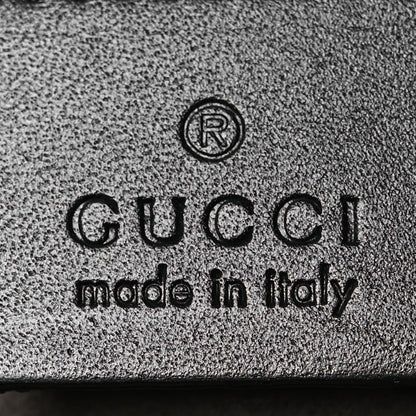 Gucci GG Supreme Monogram Selleria Calfskin Large Duffle Beige Ebony Black 6 of 10