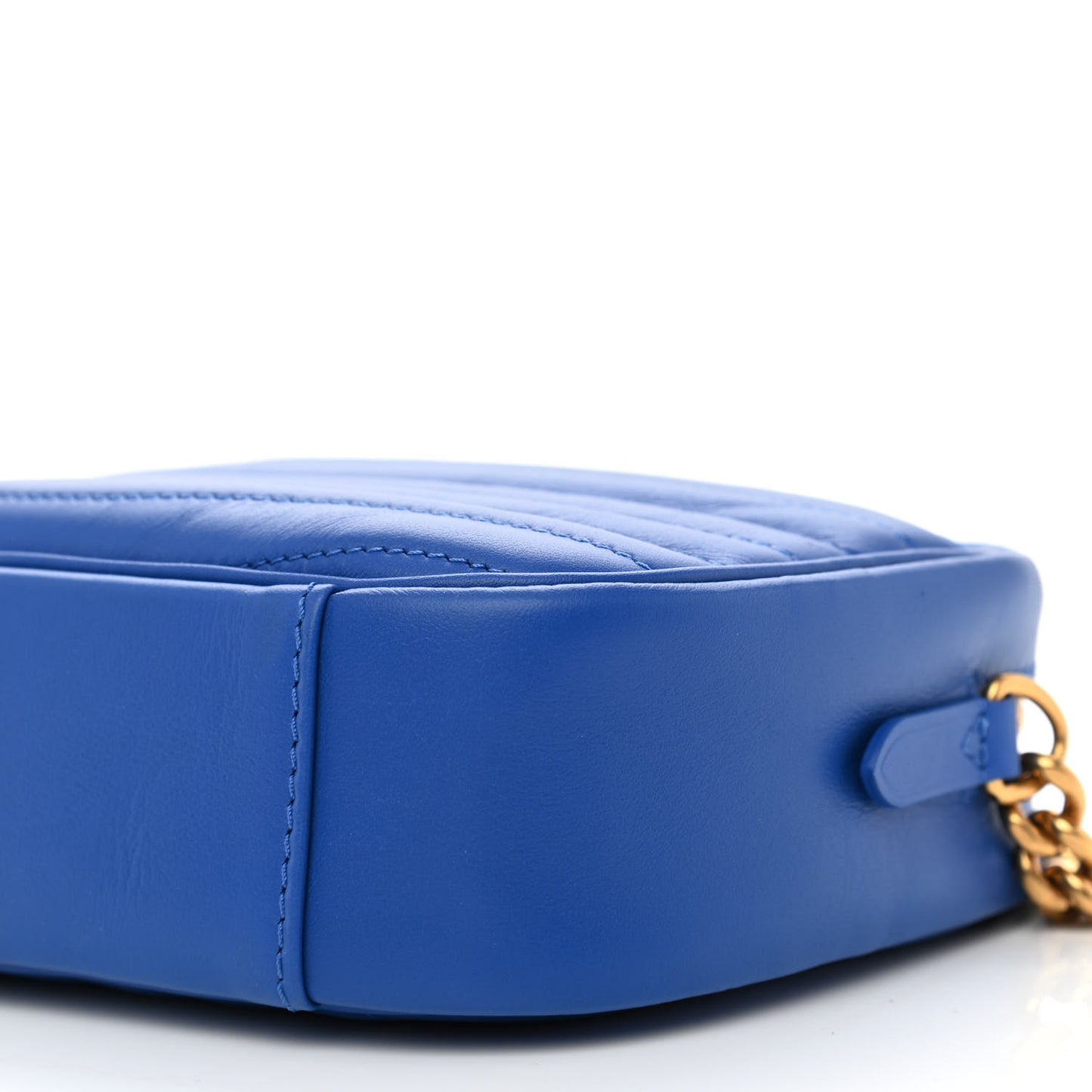 Calfskin New Wave Camera Bag Bleu Neon