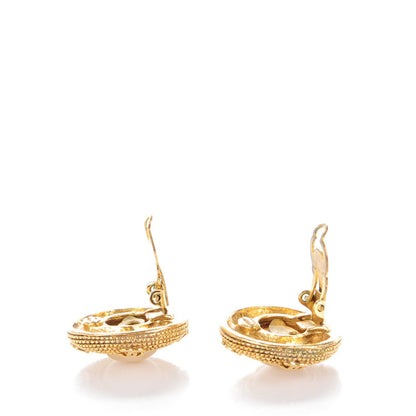 Chanel Pearl CC Clip On Earrings Gold 3 of 4