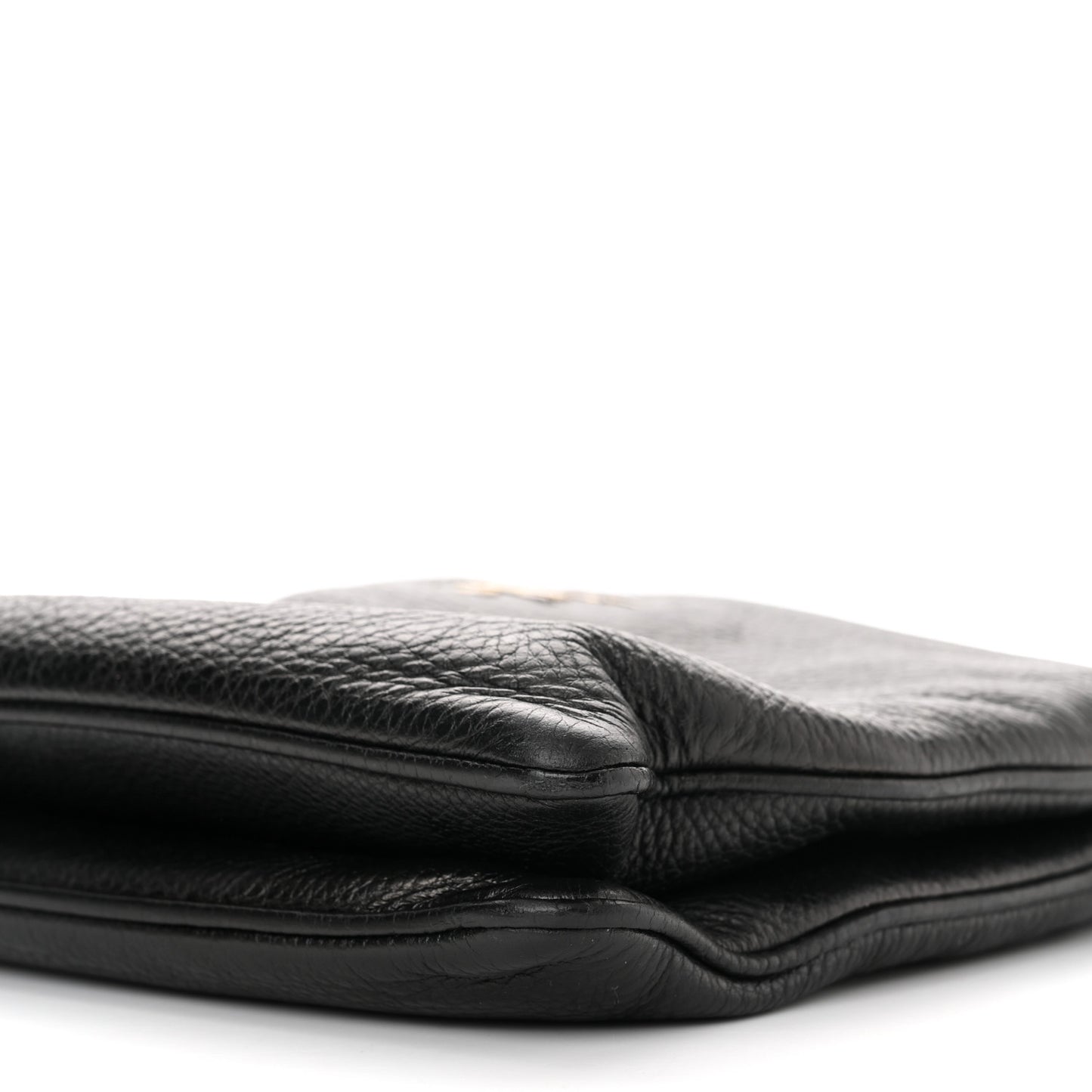 Vitello Phenix Double Zip Crossbody Bag Black
