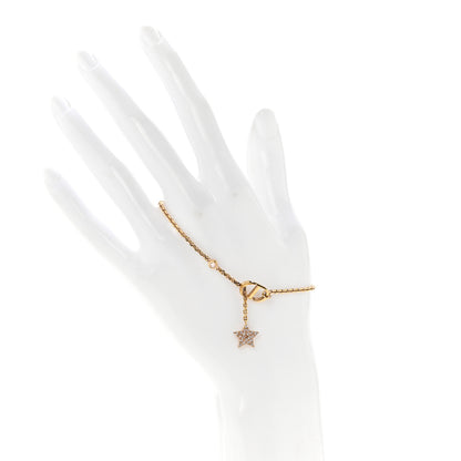 Christian Dior Crystal Metal CD Star Bracelet Gold 2 of 5