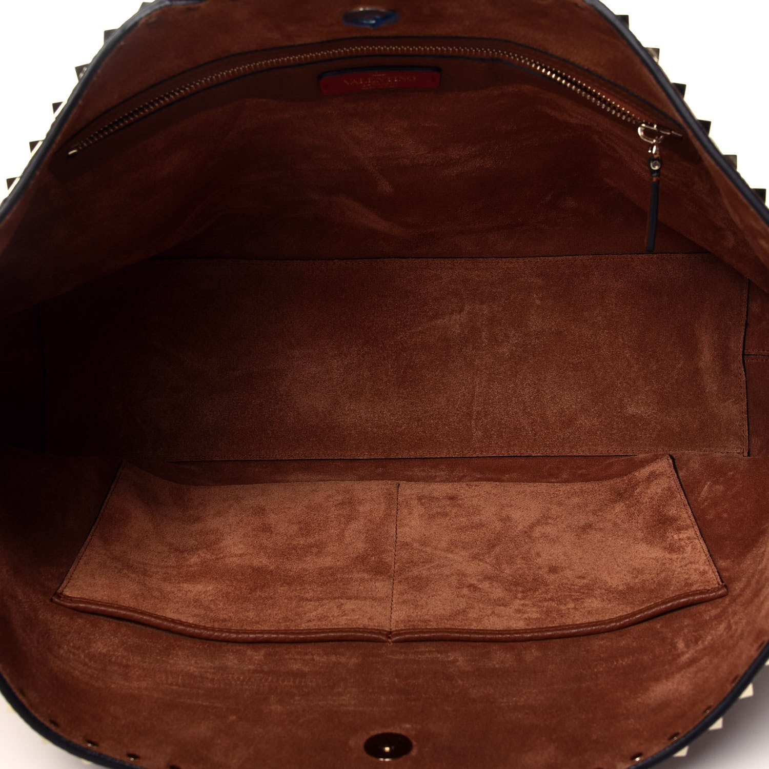 Valentino Garavani Grained Calfskin Rockstud Shoulder Tote Bright Cognac 5 of 8