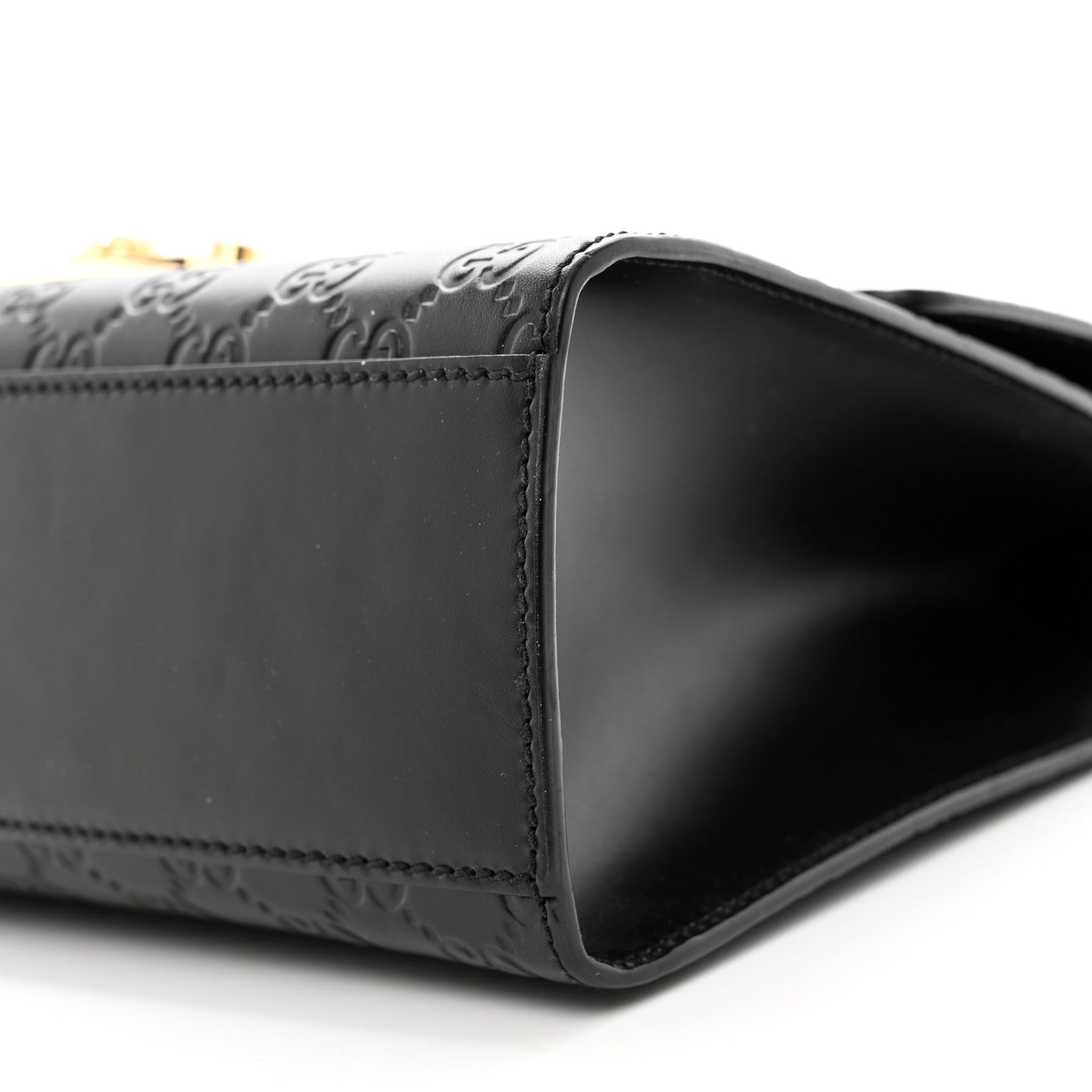 Gucci Guccissima Medium Padlock Shoulder Bag Black 10 of 12