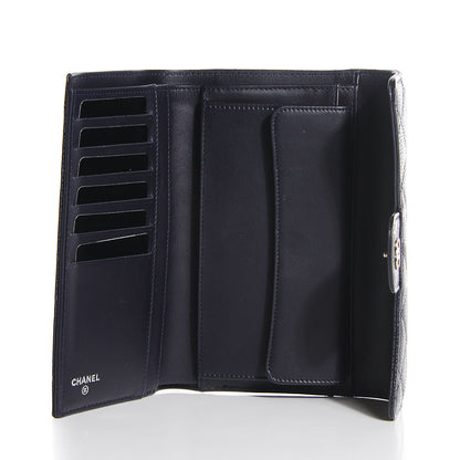 Chanel Caviar Quilted Large Flap Wallet Navy 5 of 7