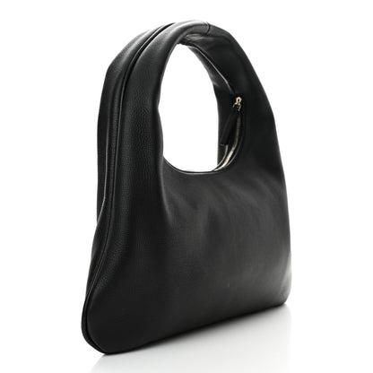 The Row Grained Calfskin Small Everyday Shoulder Bag Black 3 of 10