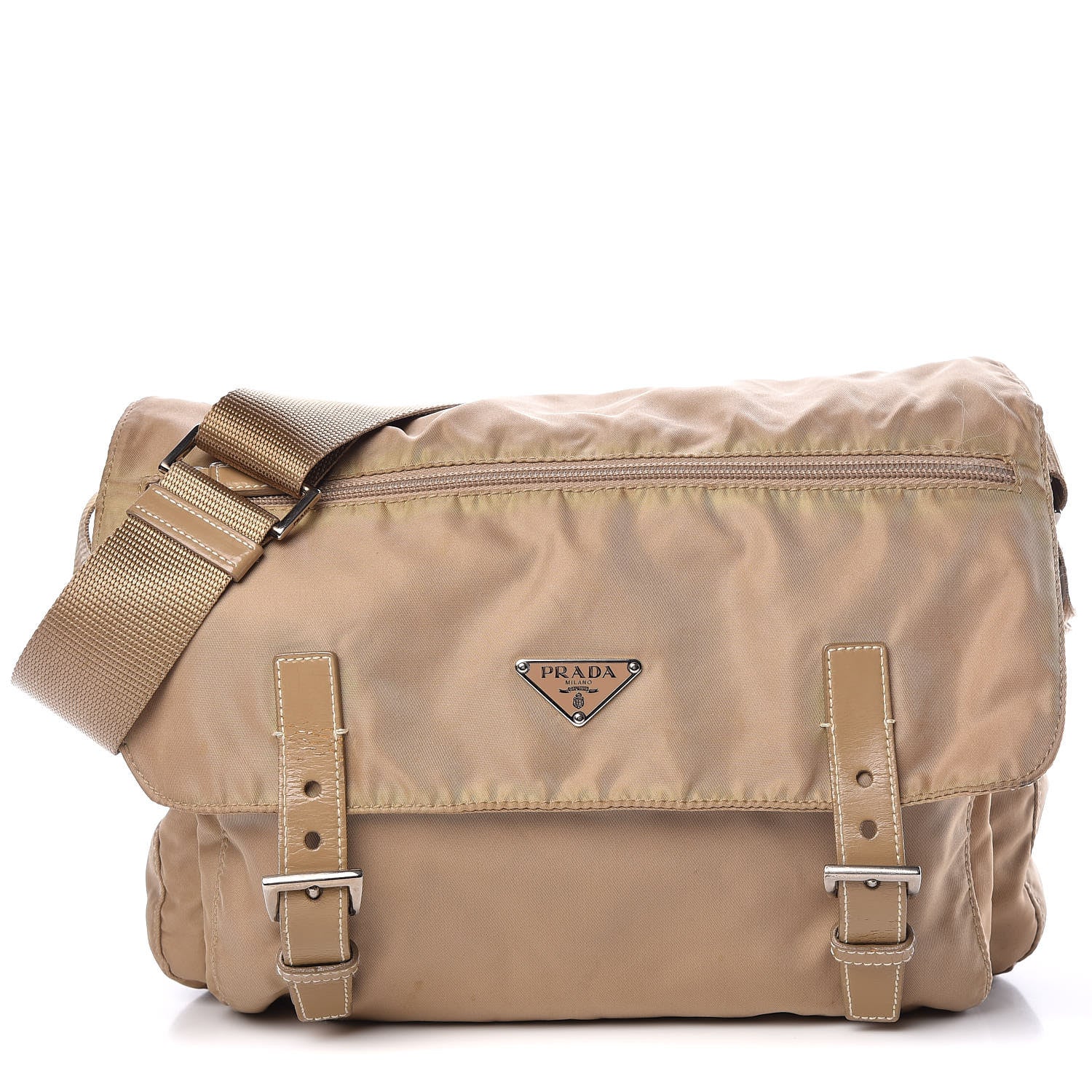 Prada Tessuto Nylon Vela Messenger Bag Beige 1 of 16