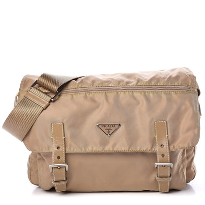 Prada Tessuto Nylon Vela Messenger Bag Beige 1 of 16