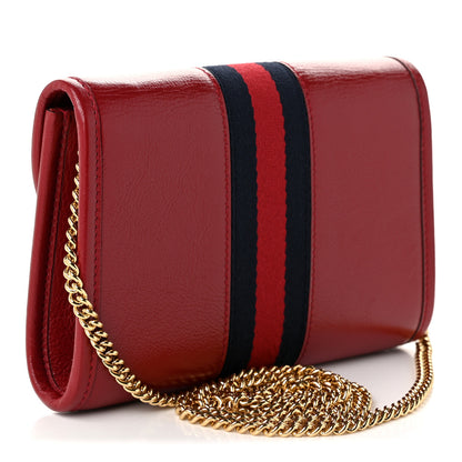 Gucci Textured Calfskin Web Mini Rajah Slim Flap Shoulder Bag Romantic Cherry 3 of 11