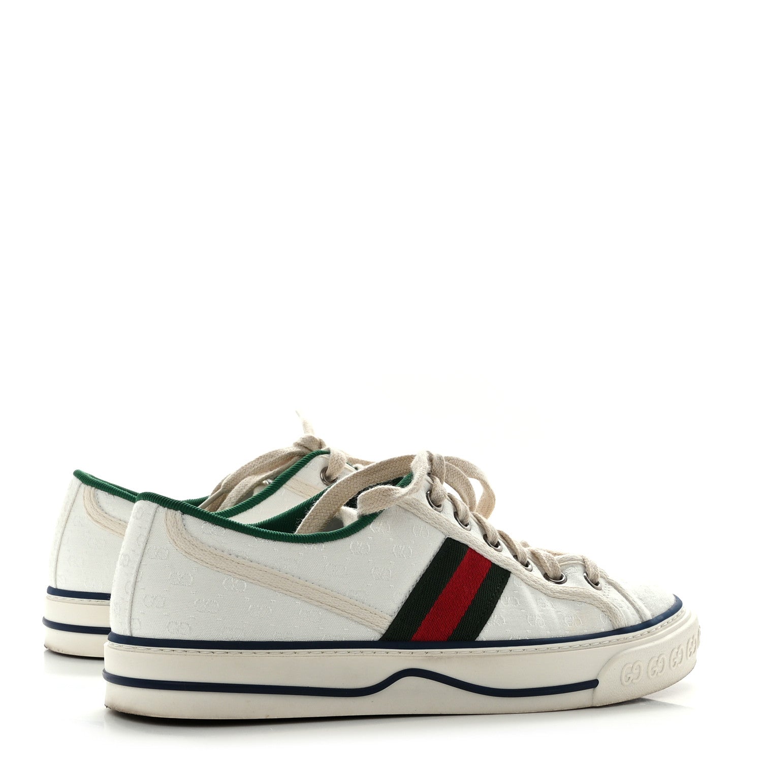 Gucci Canvas Web Womens 1977 Tennis Sneakers 38 White 4 of 8