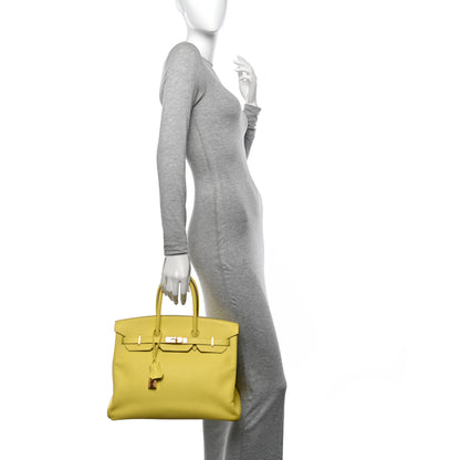 Hermes Epsom Birkin 35 Lime 2 of 14