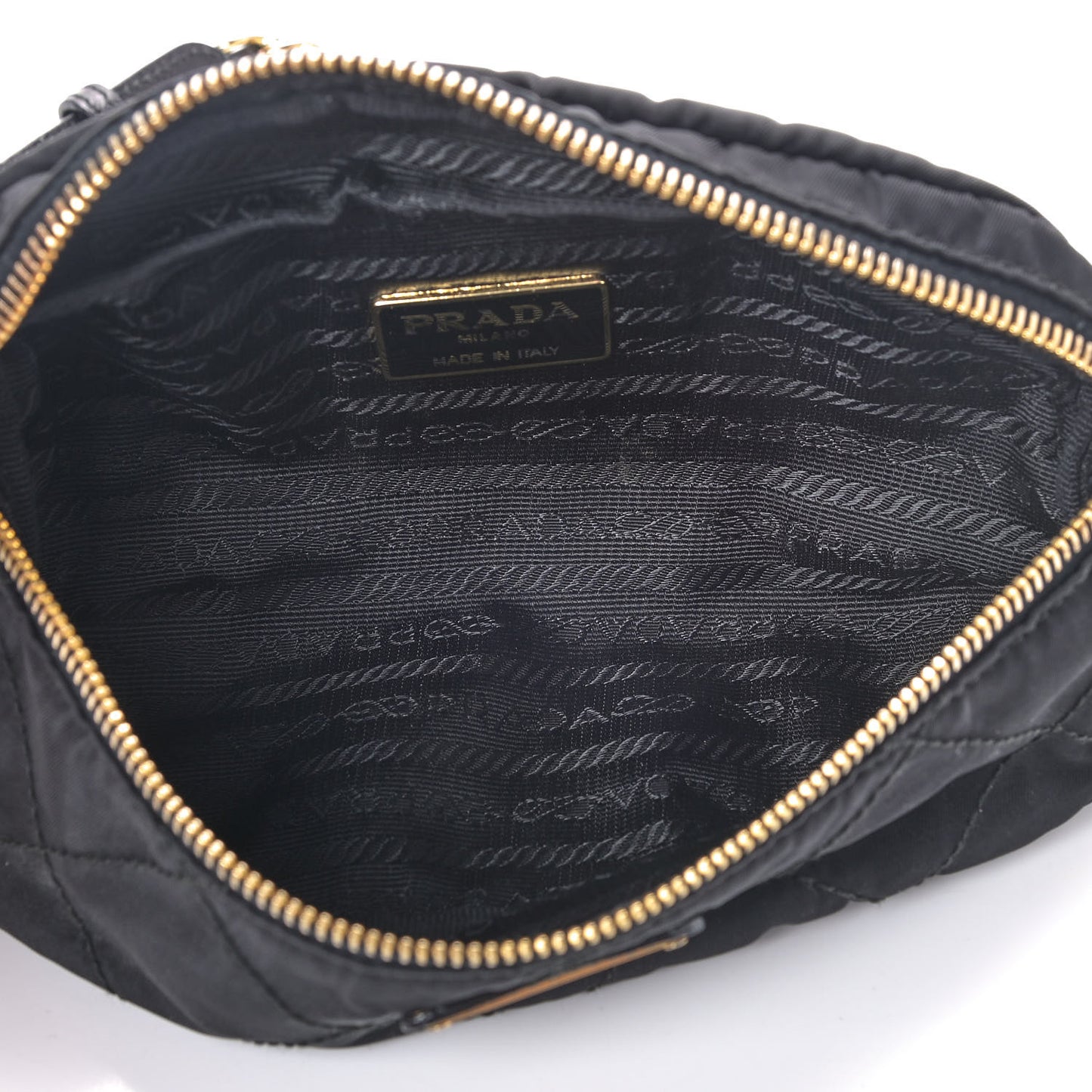 Tessuto Nylon Chain Belt Bag Black