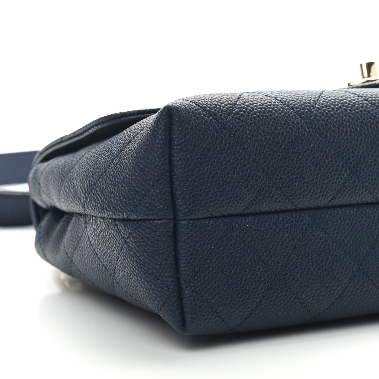 Caviar Quilted City Walk Flap Navy Blue