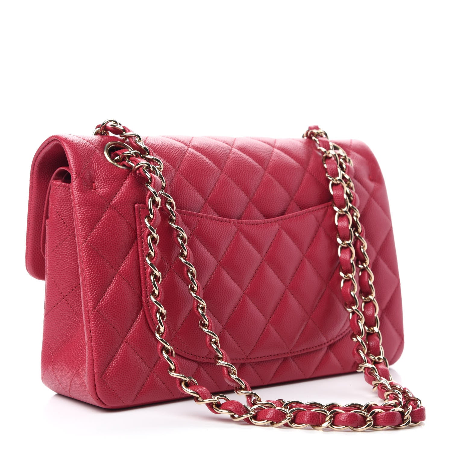 Chanel Caviar Quilted Small Double Flap Dark Pink 5 of 12