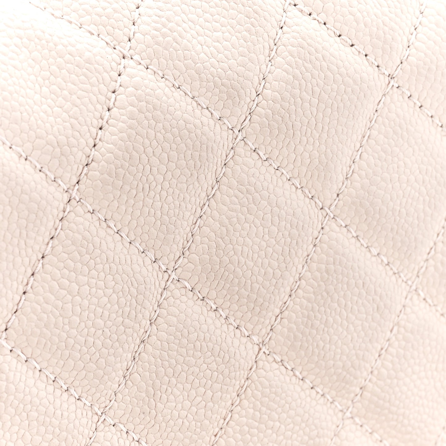 Caviar Quilted Medium Casual Journey Flap Ivory