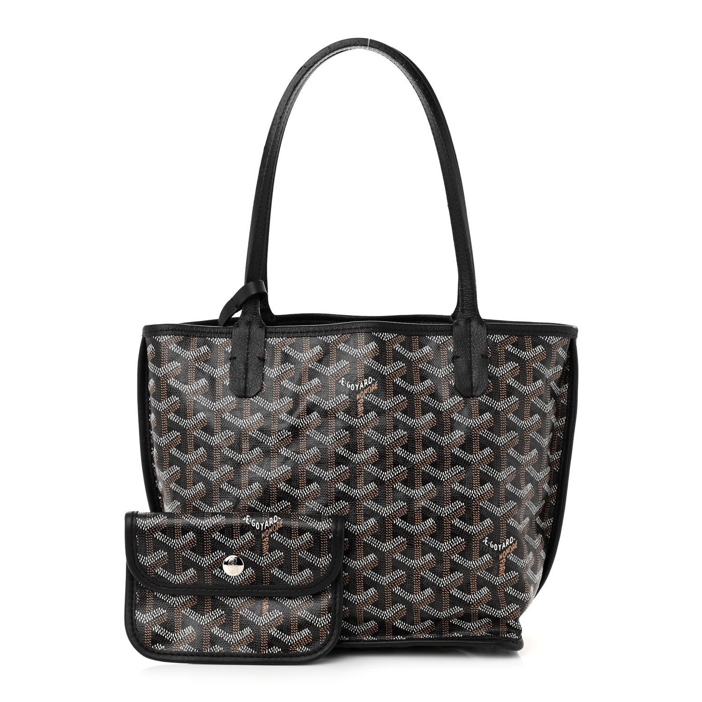 Goyardine Reversible Mini Anjou Black