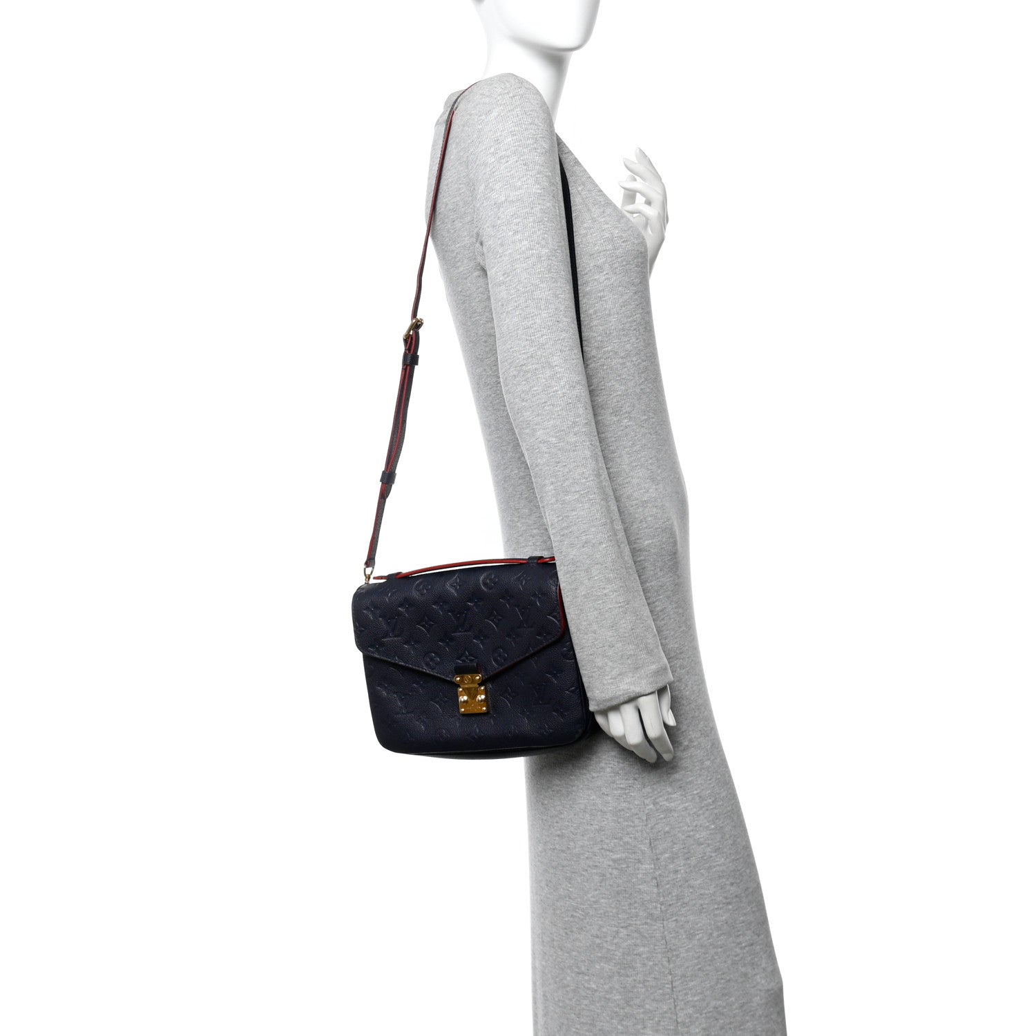 Louis Vuitton Empreinte Pochette Metis Marine Rouge 2 of 17