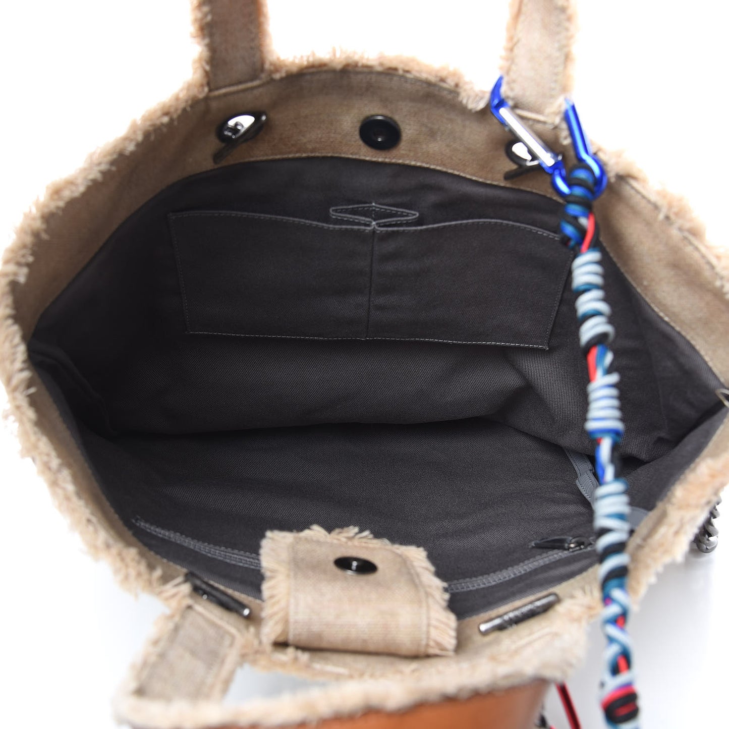 Canvas Large Graffiti Tote Beige