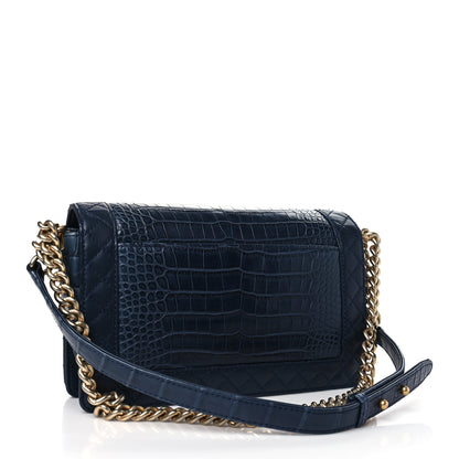 Chanel Alligator Medium Boy Flap Navy 3 of 10