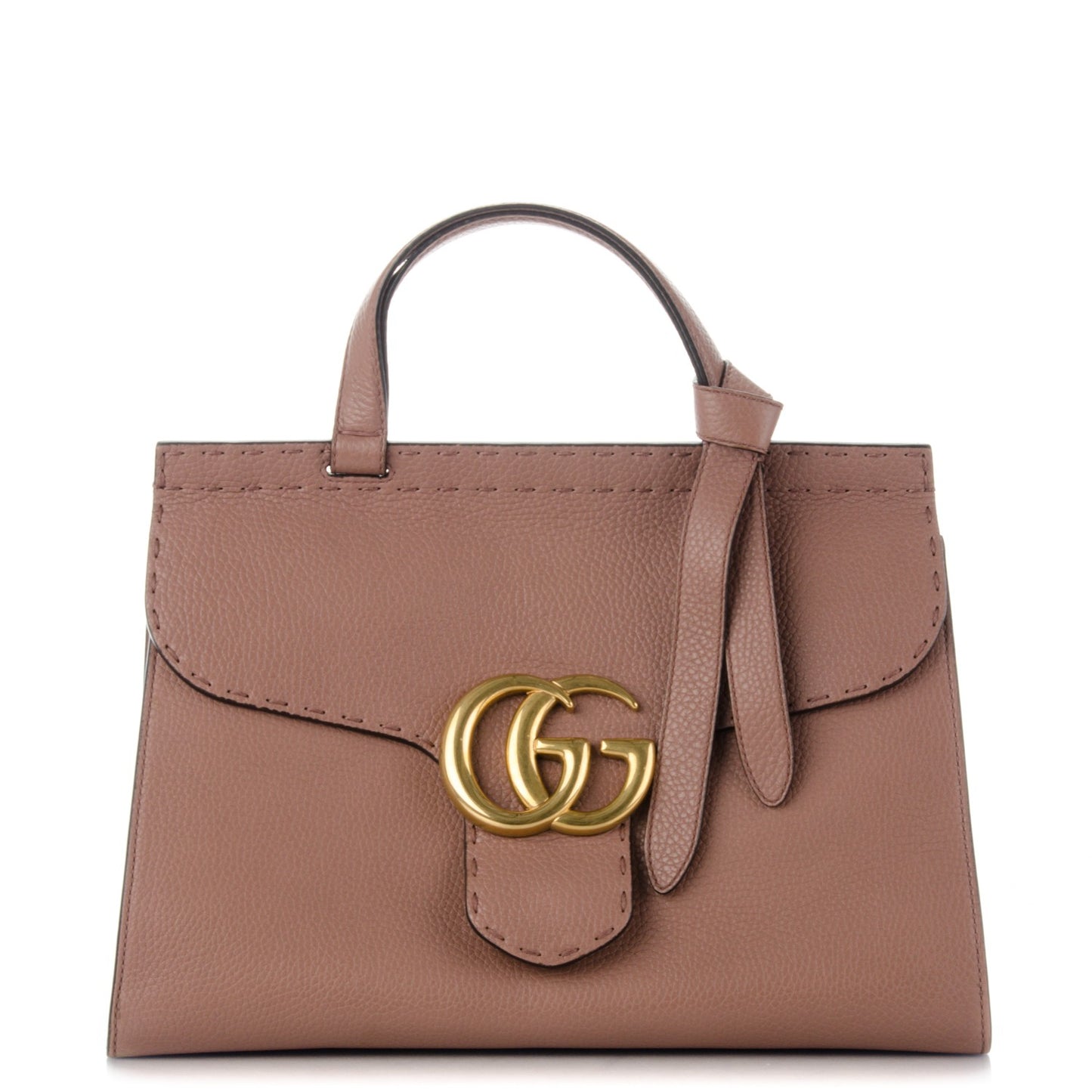 Calfskin Small GG Marmont Top Handle Bag Rosy Phard
