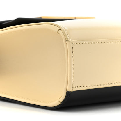 Saint Laurent SAINT LAURENT Smooth Calfskin Manhattan Shoulder Bag Black Beige 10 of 12