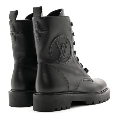 Louis Vuitton Calfskin Territory Ranger Boots 37 Black 4 of 11