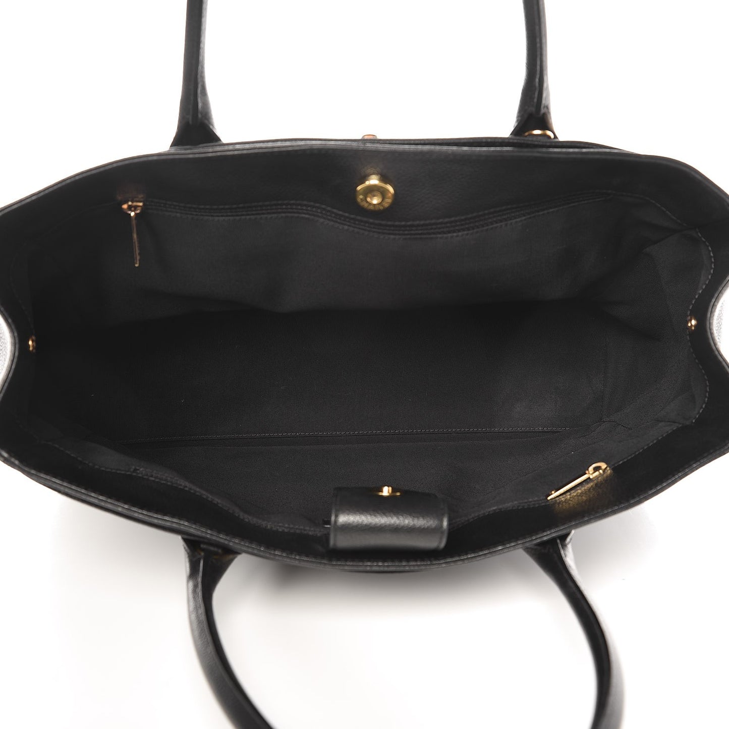 Calfskin Cerf Executive Shopper Tote Black